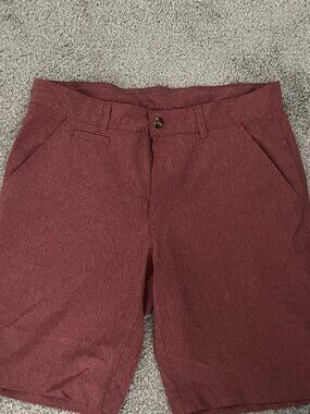 V46 Men's Hybrid Shorts Size 34 Dusty Rose Stretch Casual Golf Chino Flat Front